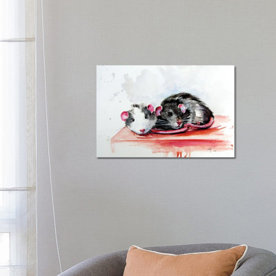 Rats 1 Piece Wrapped Canvas Wall Art
