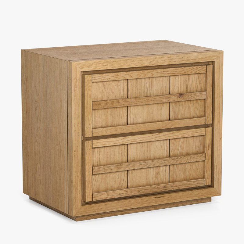 Table de chevet en bois massif Scotty, Naturel