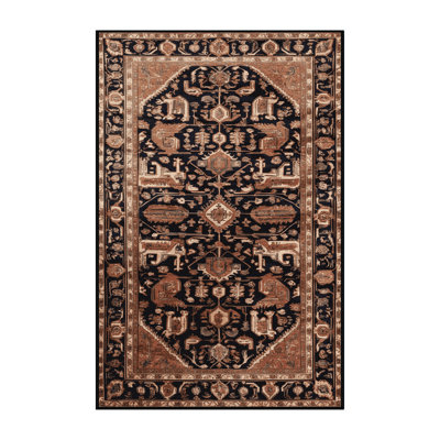 Machine Washable Persian Brown Area Rug