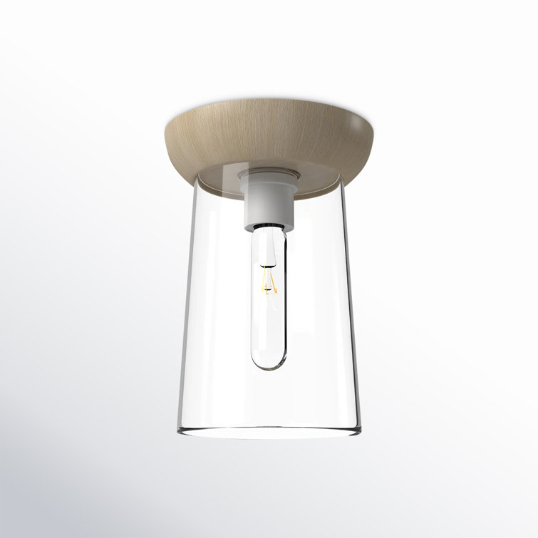 Tabitha Single Light Glass Flush Mount