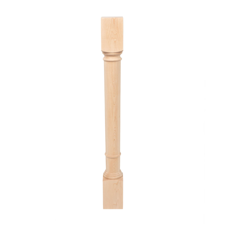 Unfinished Solid Oak Traditional Kitchen Island Legs, Set of 4