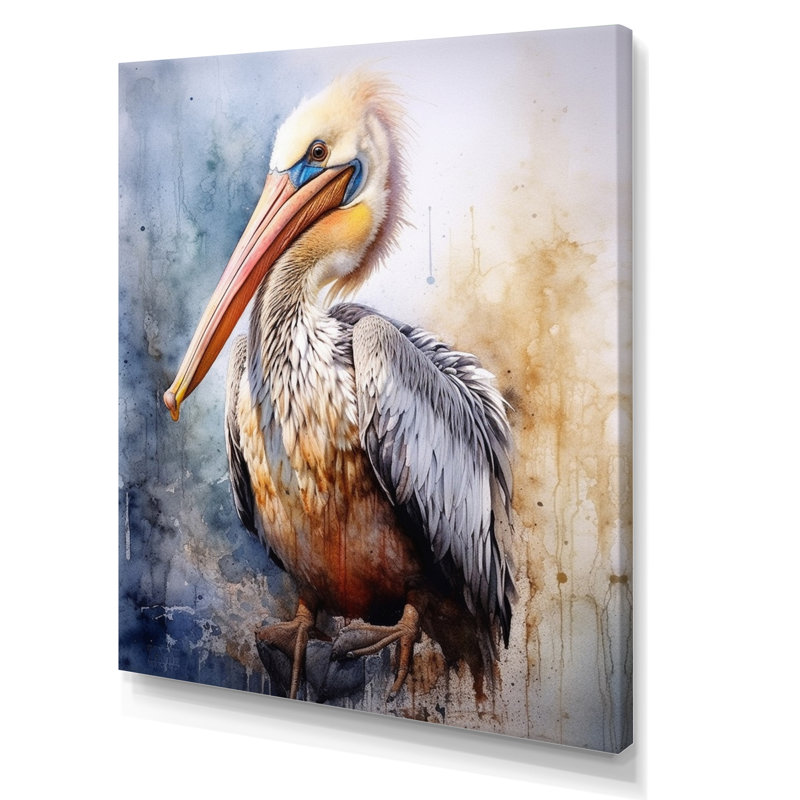 Majestic Pelican I - Imprimé, H 40 po x l 30 po x P 1,5 po, Toile tendue