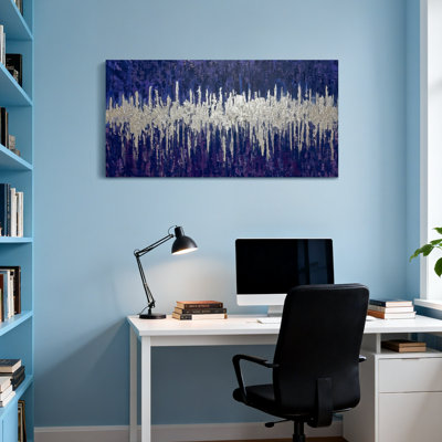 Abstract Abstract Blue And Silver Wave Pattern