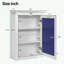 Armoire de rangement murale avec miroir et tablette réglable-198525686