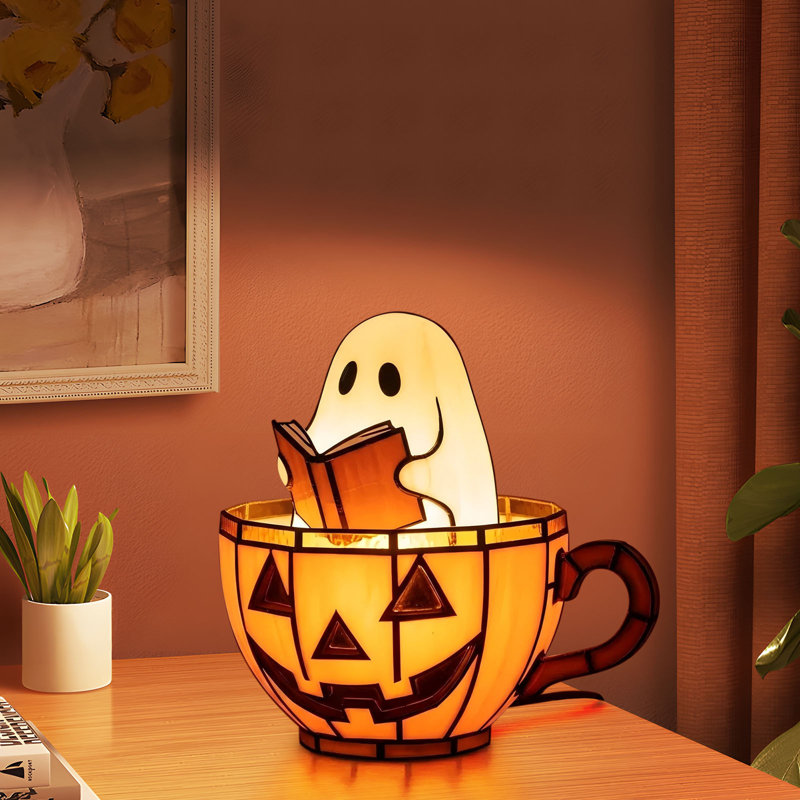 Ghost Reading Book Lamp Cute Ghost Reading Neon Sign