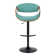 Swivel Upholstered Adjustable Height Counter Stool with Metal Frame