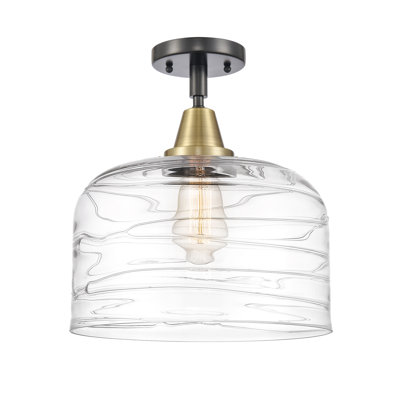 Plafonnier encastré en verre à DEL