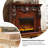 29.92"H Brown Retro Carved Solid Wood Fireplace Mantel-363421642