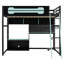 Lit mezzanine en bois avec bureau-185885966