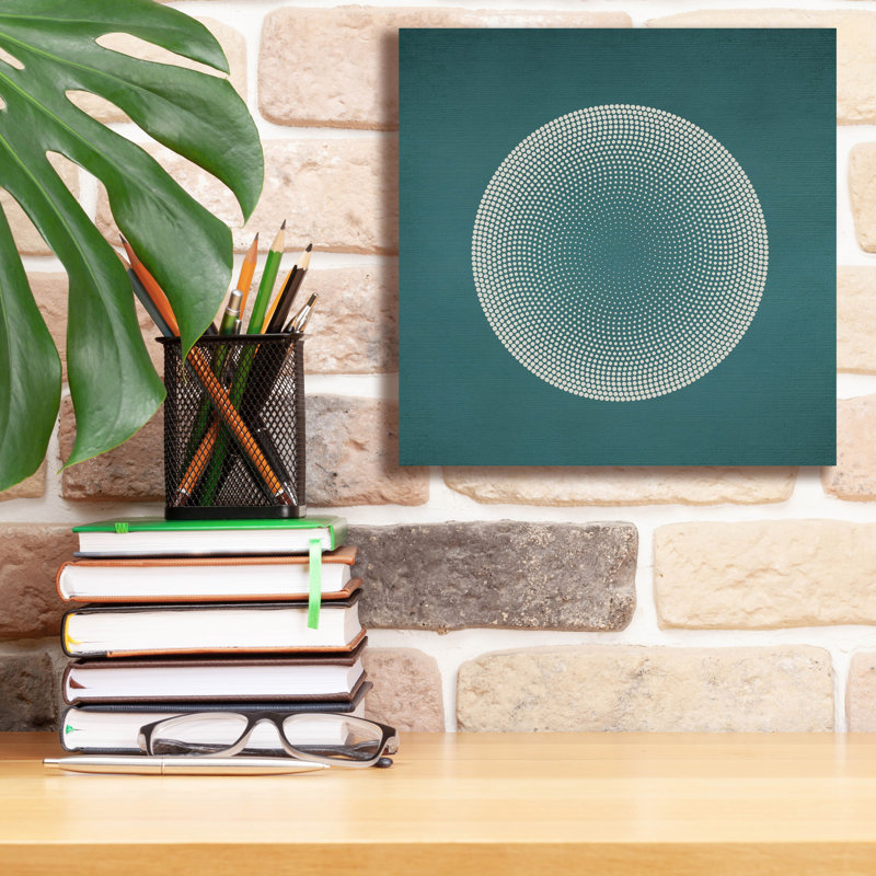 «Circles» par Incado, art mural sur toile, H 12 po x l 12 po x P 0,75 po