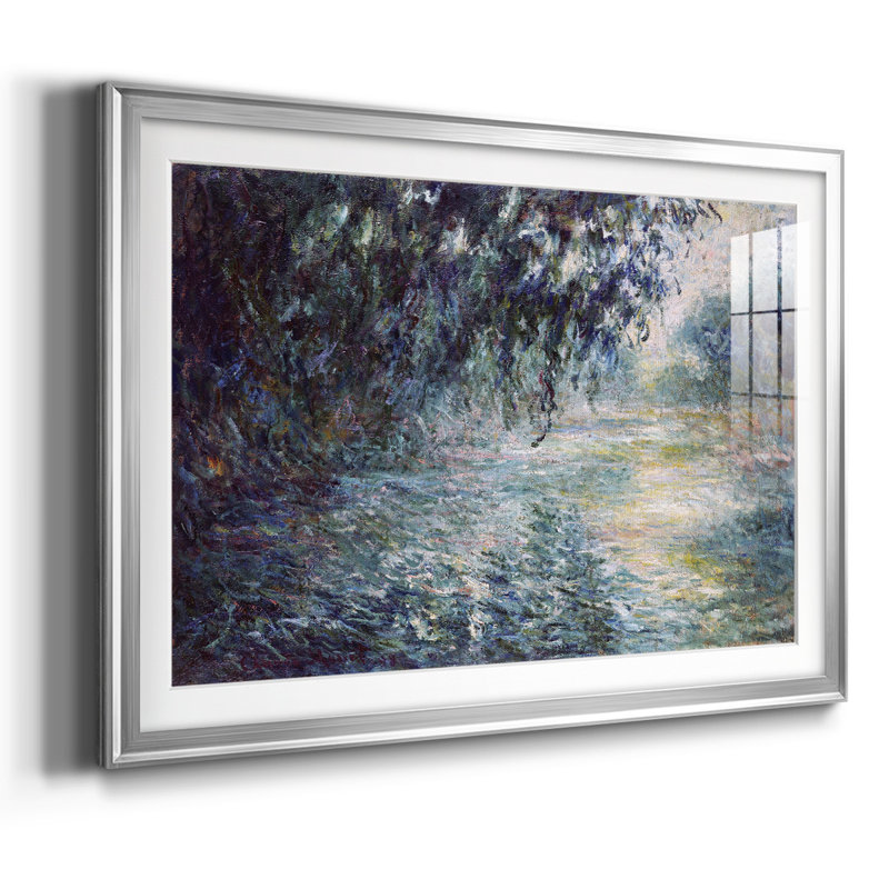 Monet, impression sur papier encadrée, Argent, H 15 po x l 21 po x P 1,5 po