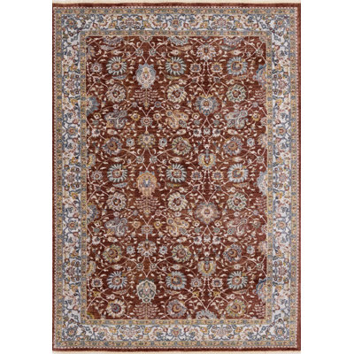 Charlisha Red Classic Style Low-Pile Area Rug