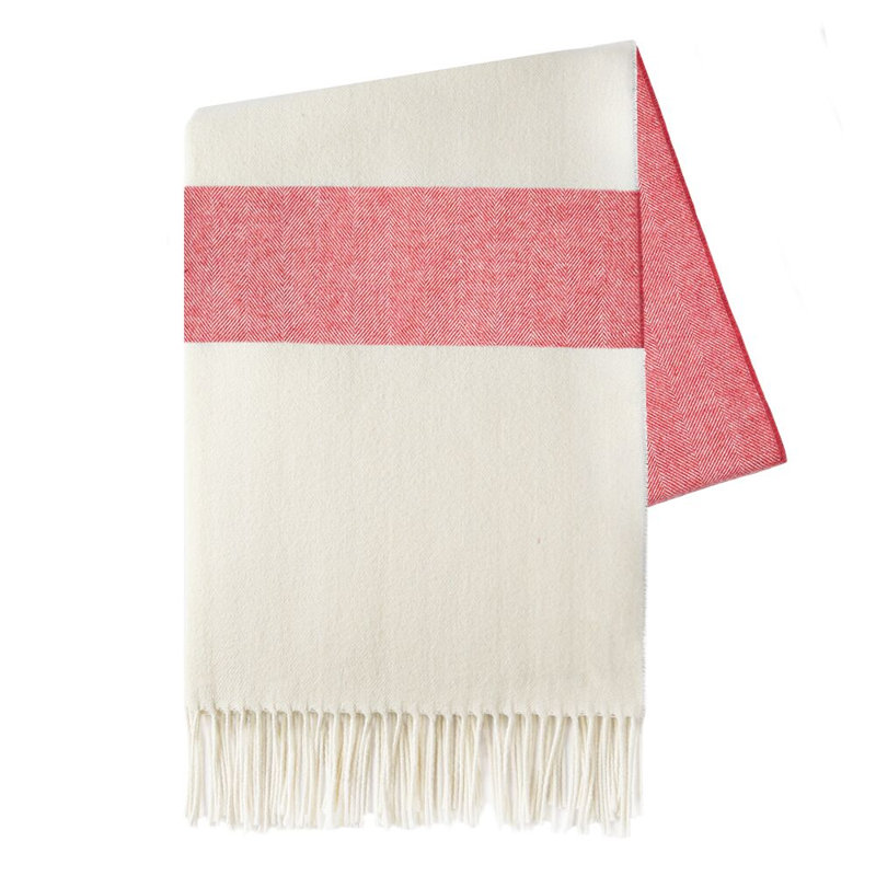 Jeté en mélange de coton Sydney, Corail
