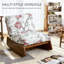 Chaise berçante rembourrée en bois massif-345269529