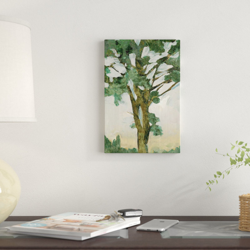 «Green Tree Line I» par PI Galerie - Estampe numérique sur toile tendue avec châssis, H 26 po x l 18 po x P 1,5 po