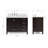 Cambridge 43'' Single Bathroom Vanity with White Quartz Top-288446475