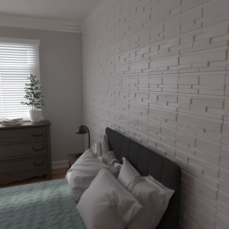 Panneaux muraux blancs H 19,625 "x l 19,625" (paquet de 12)