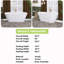 Baignoire de trempage autoportante en acrylique blanc brillant 66 po