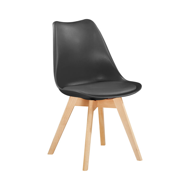 Croxley 116.84cm H Upholstered Side Chair, Black