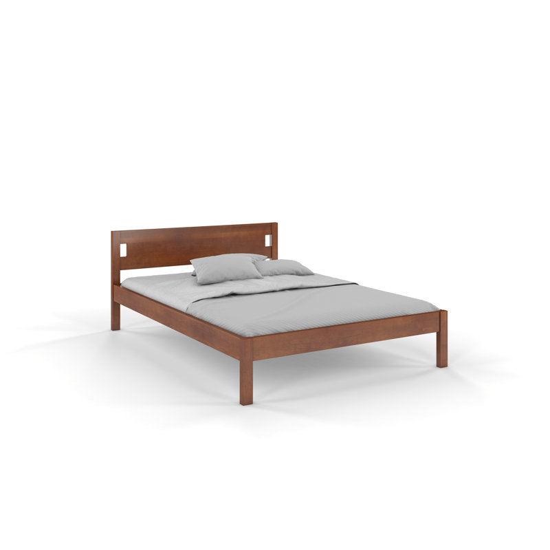 Alexiana Solid Wood Bed, Super King (180 x 200cm), Walnut 1