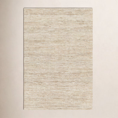 Hand-Woven Striped Jute Rug