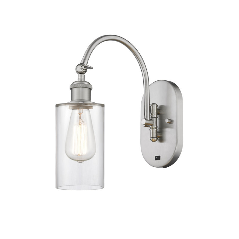 Ervine Swing Arm Sconce, Incandescent, Brushed Satin Nickel