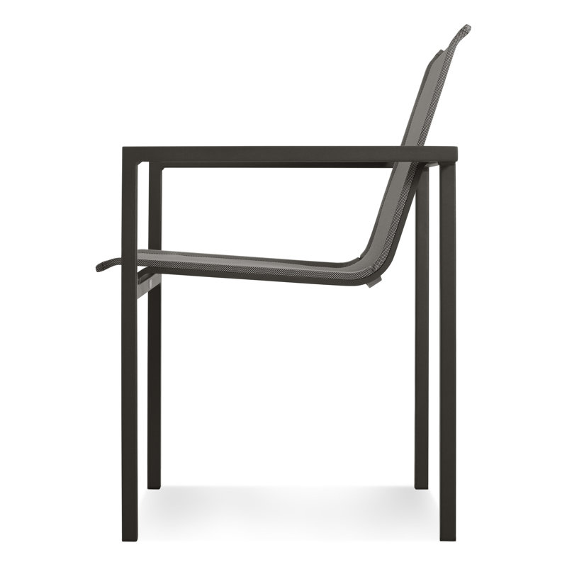 Skiff Outdoor Dining Armchair, Carbon