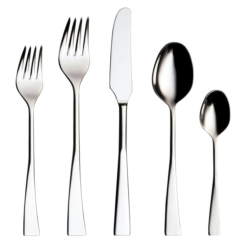 Italia 5 - Piece Stainless Steel Flatware Set - Service for 1