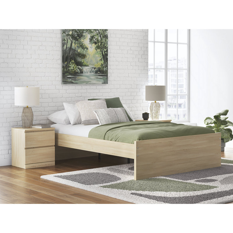 Grand lit plateforme Onita, Beige, Grand lit