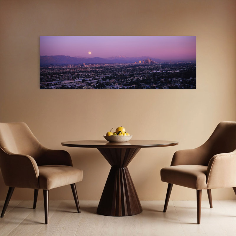 Buildings In A City Hollywood San Gabriel Mountains City Of Los Angeles Los Angeles County California USA by Scott M. Tansey - Wrapped Canvas Panoramic Print