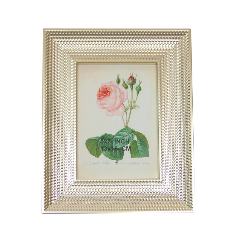 Champagne Gold Honeycomb 5" x 7" Tabletop Photo Frame