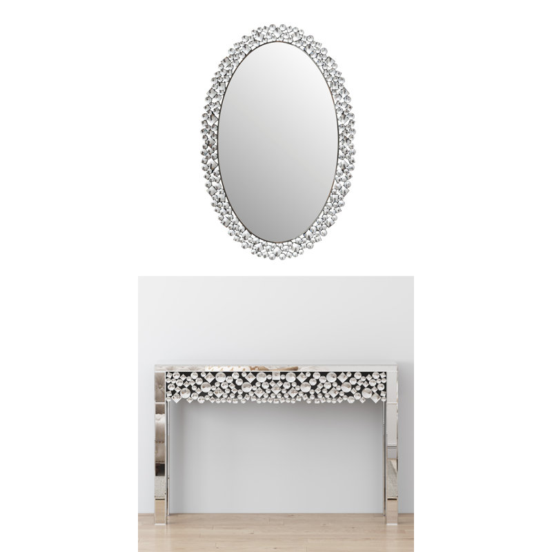 Console en verre avec miroir