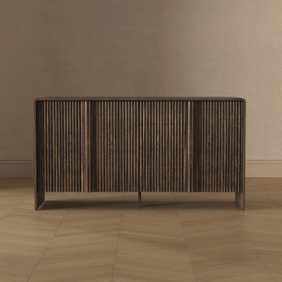 Novara 60" Contemporary 4-Door Sideboard in Black
