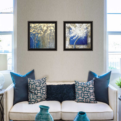 "What  Happened? I Mean What Happened!" 2-Piece Vignette By Britt Hallowell Ready To Hang Framed Print, Black Frame