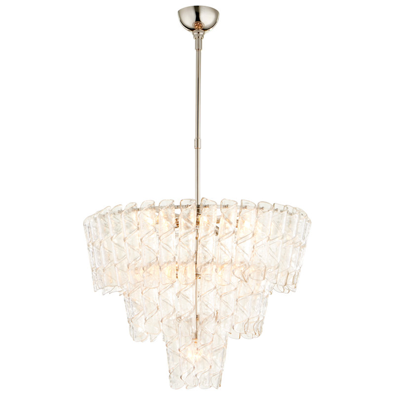 Cannoli Tiered Chandelier, 26" H x 27.25" W x 27.25" D