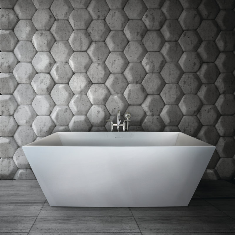 Baignoire autoportante 60 "x 32" Metro Bellevue, Blanc mat