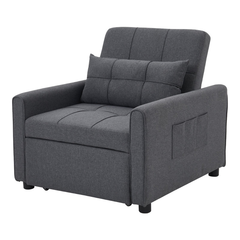 Athal Upholstered Linen Accent Chair