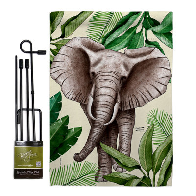 Double Sided 18.5'' H x 13'' W Polyester Animal Flag Set