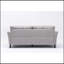 Ensemble de canapé-lit en tissu tissé gris clair Damian
