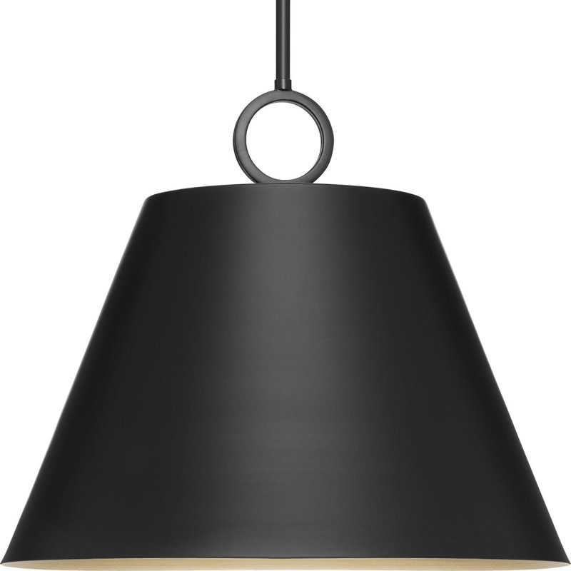 Nouveau luminaire suspendu Elda, Noir mat, H 15,25 po x l 17,87 po x P 17,87 po
