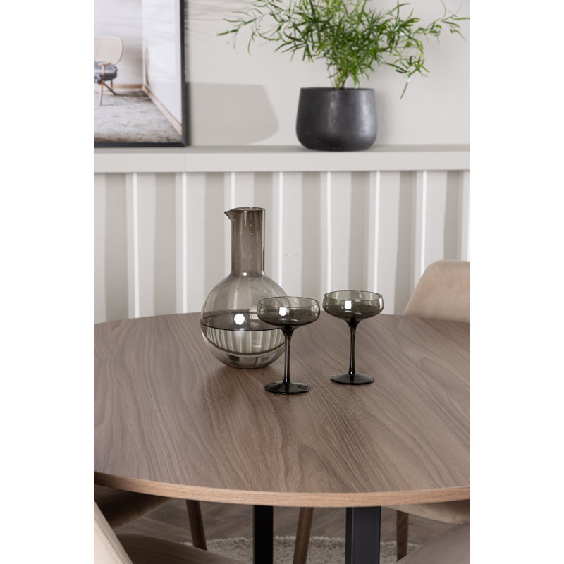 Vazquez 4 - Person Dining Set, Brown, Brown