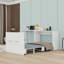 Lit simple escamotable avec bureau ajustable et coussin pliable-944621561