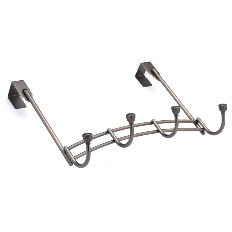 Porte-manteau mural contemporain, Bronze huilé et brossé