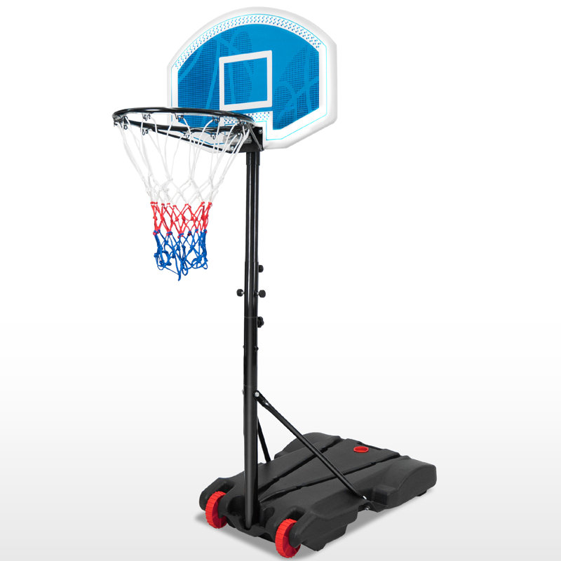 Height Adjustable Metal Portable Full-Size Basketball Hoop