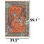 Tapis orange / vert Bengal Majesty