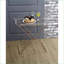 Table basse transparente en acrylique avec plateau amovible Base en métal en X - Capacité robuste de 100 lb pour le salon