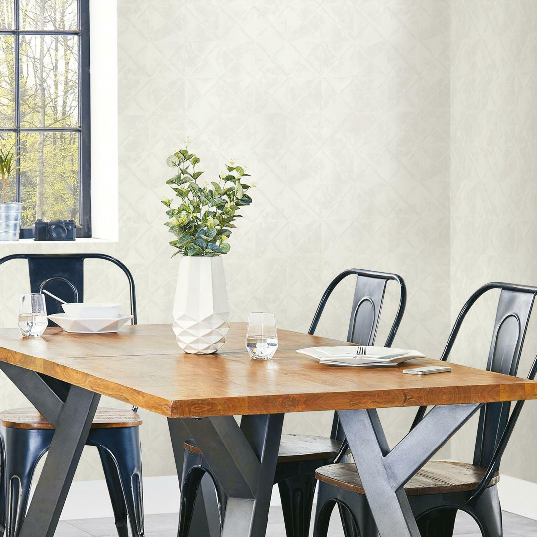 Reclaimed Tin Diamond 20.5' L x 16.5" W Peel and Stick Wallpaper Roll 17 Stories 