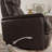 Swivel Glider Recliner With Manual Adjustable Headrest & Footrest In Faux Leather Bentley Dark Brown-391334810