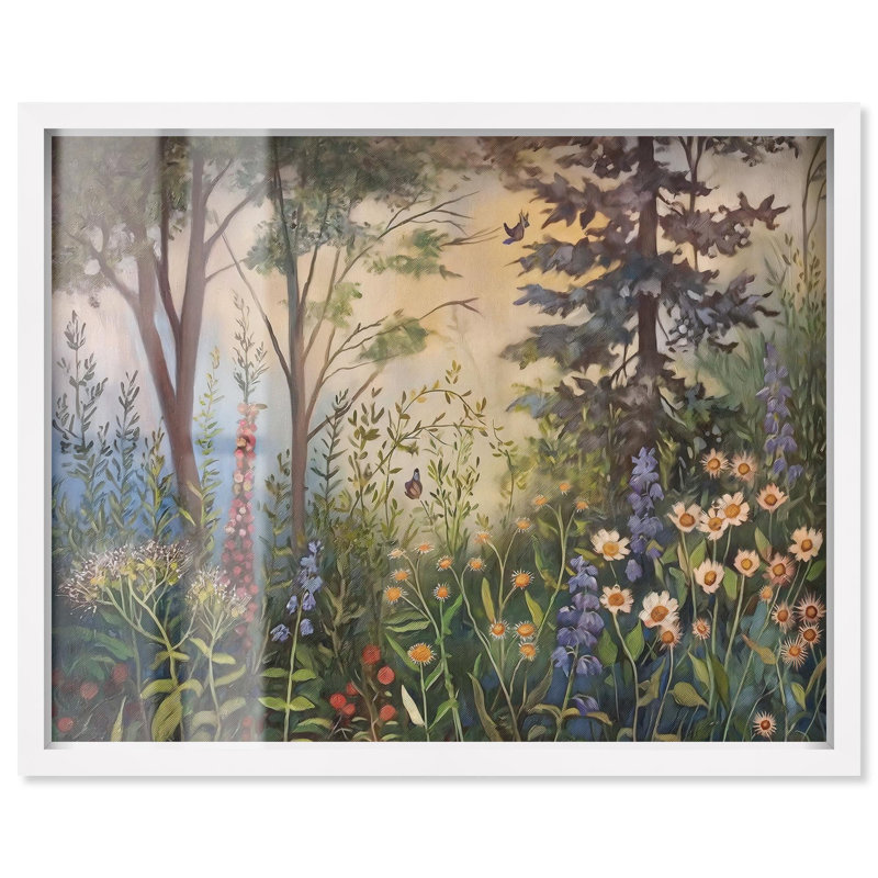 «Daisy Dawn II Shadowbox», impression de paysage par Art Remedy, H 31 po x l 37 po, Blanc