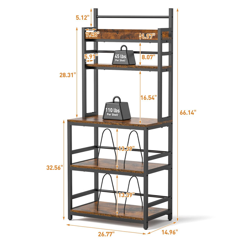 168 cm H Media Shelves